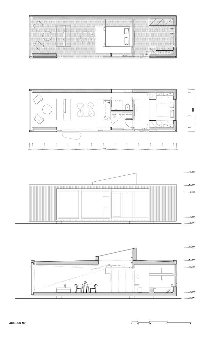 Lodge plans. Image: Ark Shelter Studio.