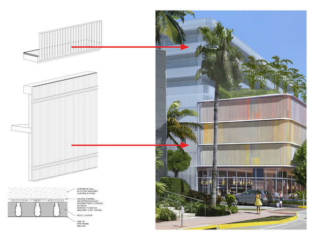 Infill Louvers and Condominium Rail Detail