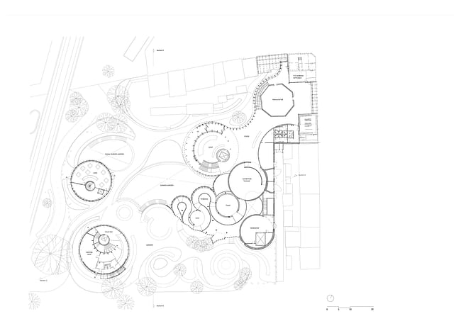 Ground floor plan. Image courtesy Kengo Kuma And Associates/H.C. Andersen Hus.