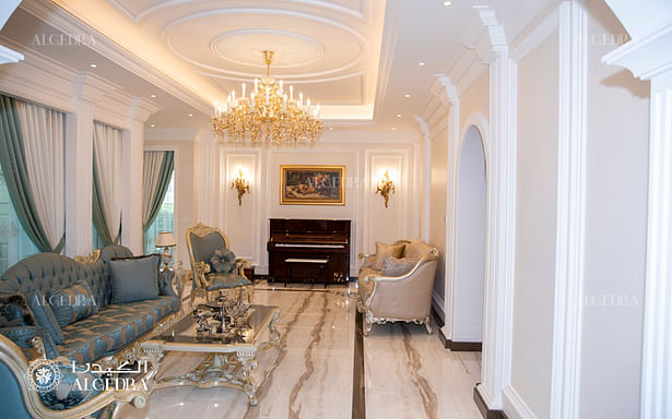 Lounge area in luxury villa