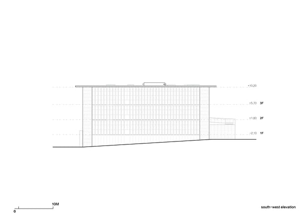 South-West Elevation (Credits: West-line Studio)