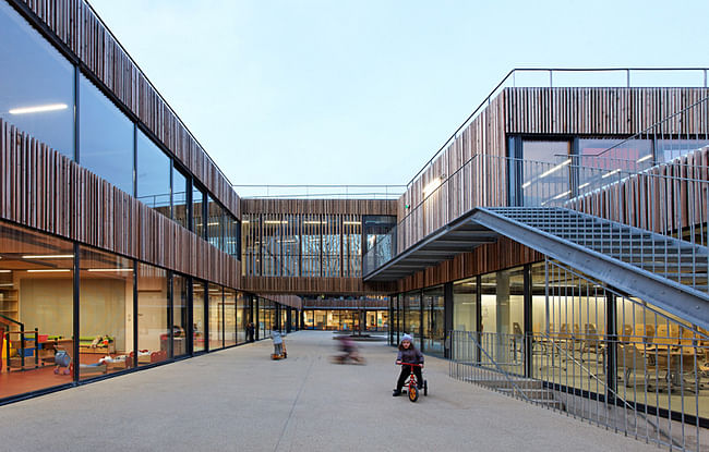 School Center Lucie Aubrac in Nanterre, France by DFA | Dietmar Feichtinger Architectes