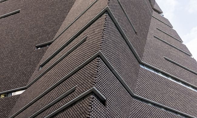 ‘The bricks are draped like chainmail over a muscular concrete cage’ … Tate Modern; the facade Photograph Iwan Baan