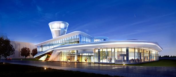 Flight Operations Building / FOB Exterior Ding Shu General Airport, Yixing Dushu, China / Cordogan Clark & Associates with Hanson