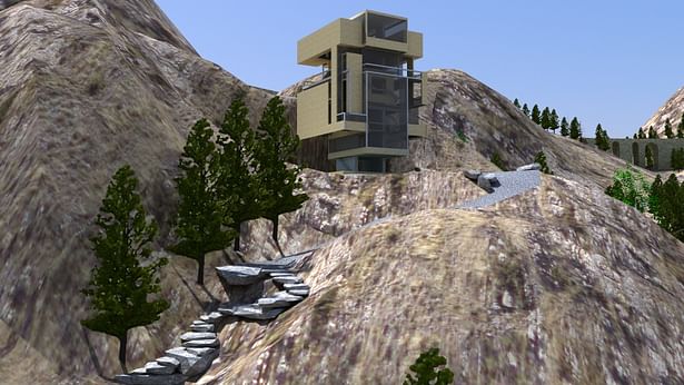 SketchUp Rendering_Steps to the river
