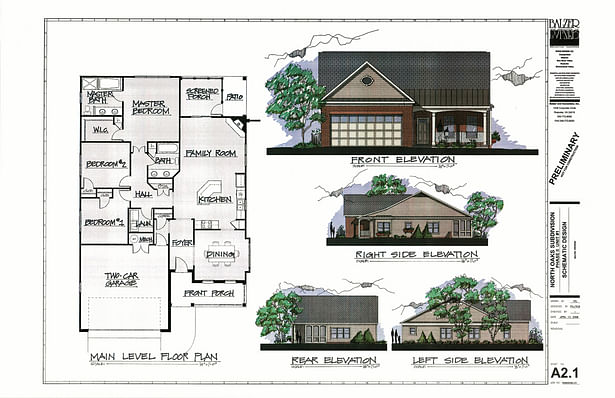North Oaks Subdivision - Plans and Elevations