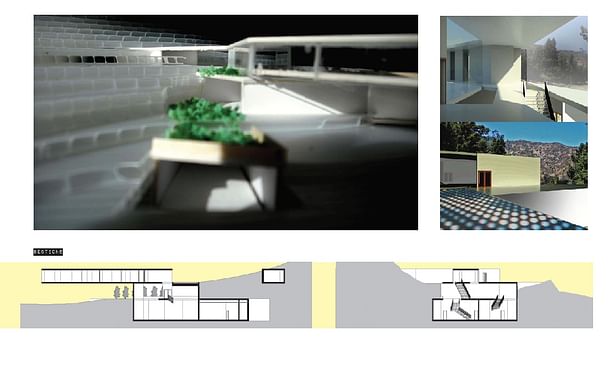 Section, Model Study, Interior Renderings