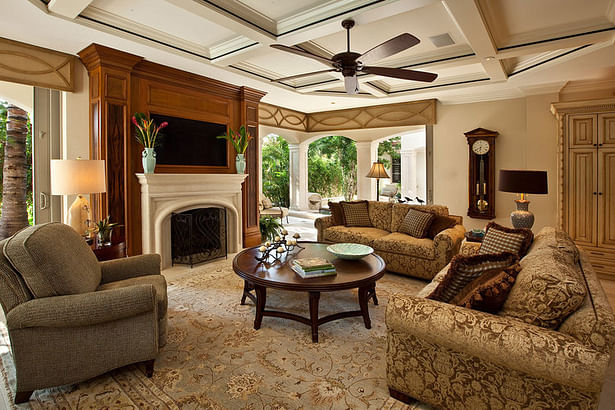 Interior - Family Leisure room with veranda beyond sliding pocket doors.