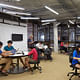 Classroom interior with passive ventilation system. Photo credit: Hufton and Crow.