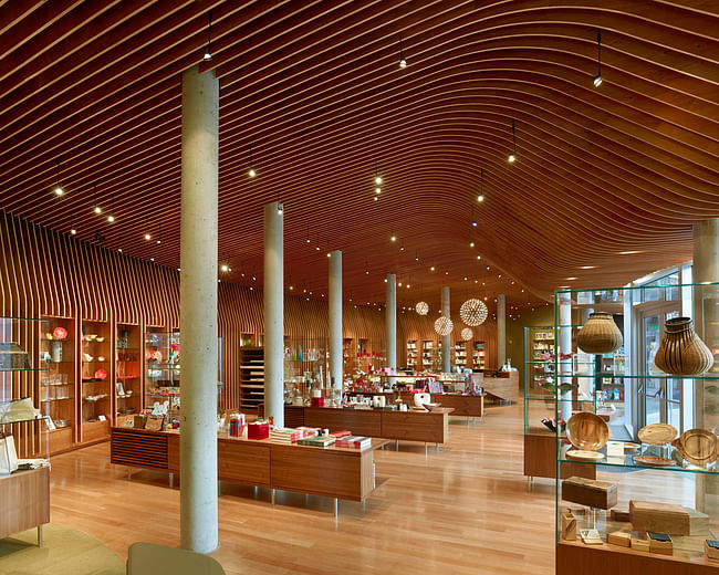 Crystal Bridges Museum of American Art, Museum Store; Bentonville, Arkansas by Marlon Blackwell Architects. Photo © Timothy Hursley