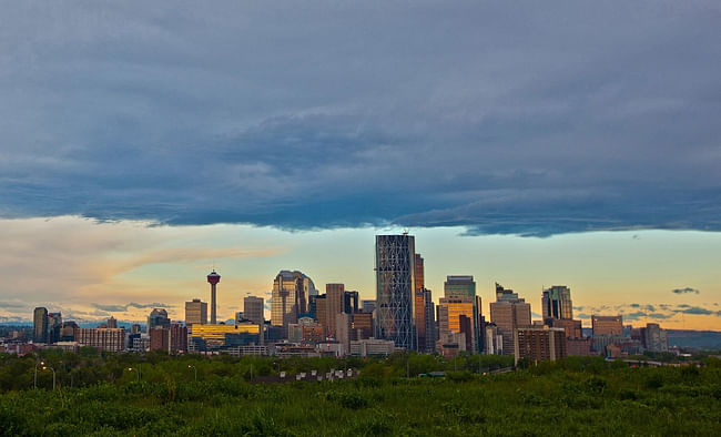 The Calgary skyline (Image via calgarynewcentrallibrary.ca)