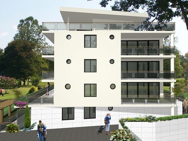 Conception for residential building in Switzerland - East elevation