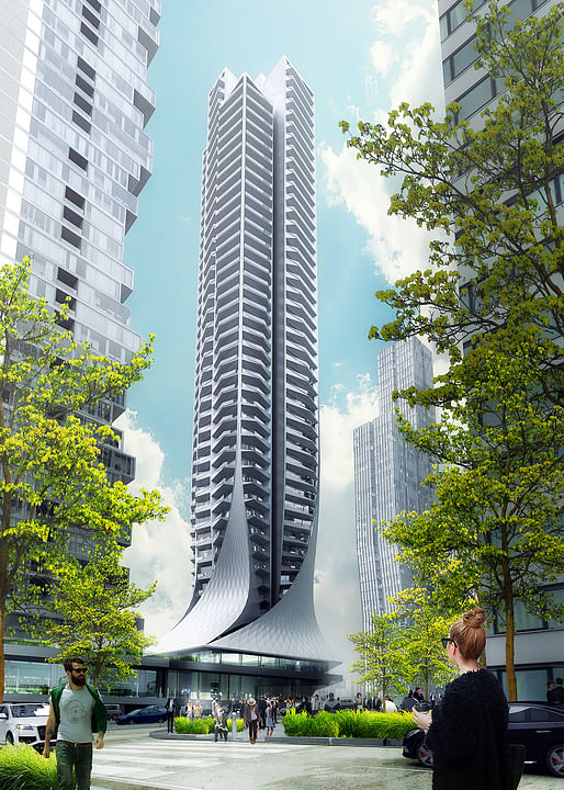 Bora Residential Tower in Mexico City by Zaha Hadid Architects. Rendering: LabTop.
