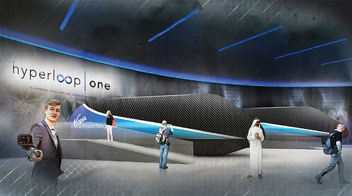 Hyperloop ride experience. Image courtesy of Fentress Architects / Pavilion USA 2020.
