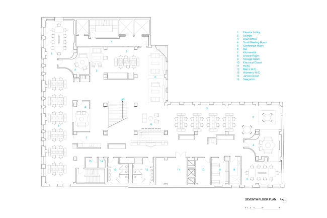 7th Floor Plan. Image courtesy of INABA.