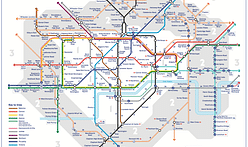 A new London Tube map shows walking times between stations