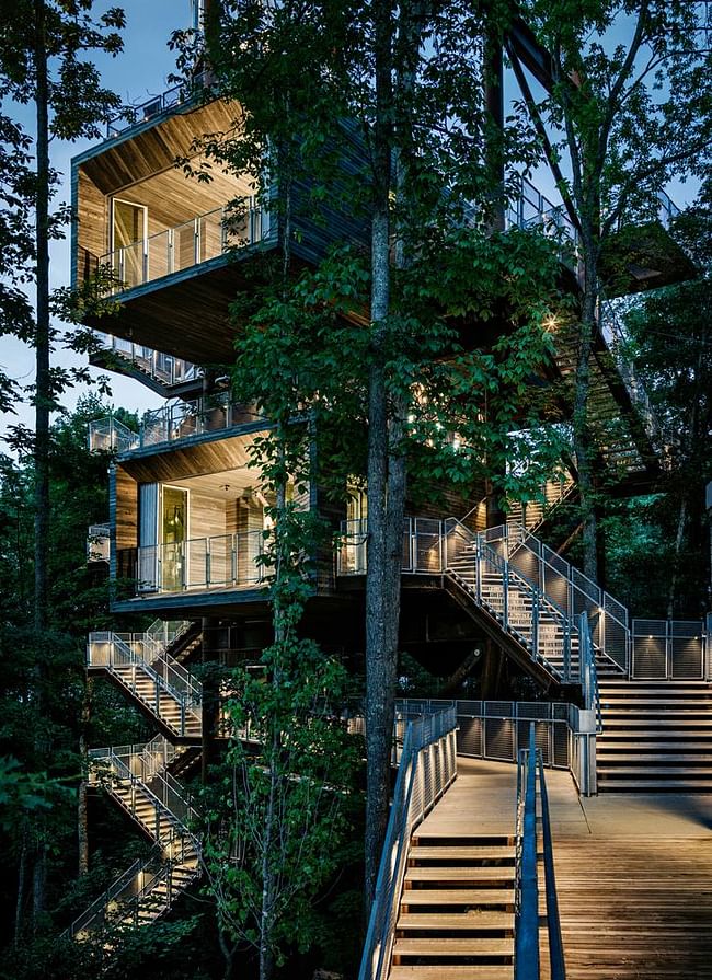 Sustainability Treehouse; Glen Jean, West Virginia Design Architect: Mithun; Executive Architect/Architect of Record: BNIM. Photo Credit: Joe Fletcher