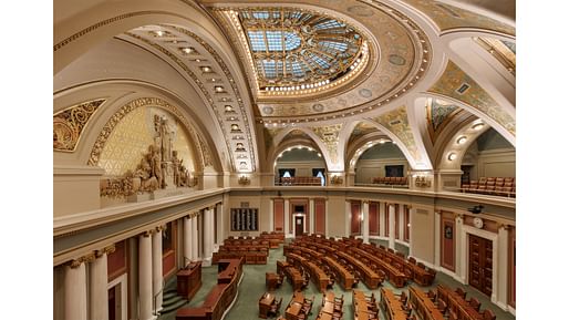 Minnesota State Capitol Restoration, St. Paul, Minnesota | HGA. Photo: Paul Crosby Architectural Photography (2017).