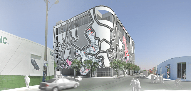 Faulders Studio's facade for the Wynwood Parking Garage and Mixed-Use Building (courtesy Faulders Studio).