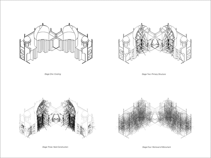 Taj Mahal Narrative: 'Taj Diagram Stages of Density' by Saba Salekfard.