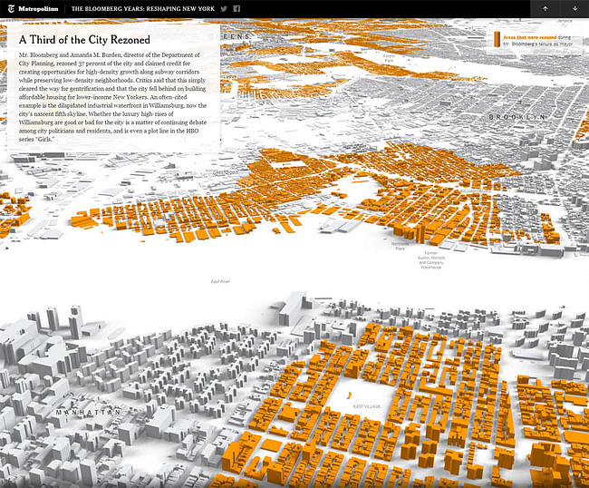 Slide from the New York Time's interactive feature 'Reshaping New York'