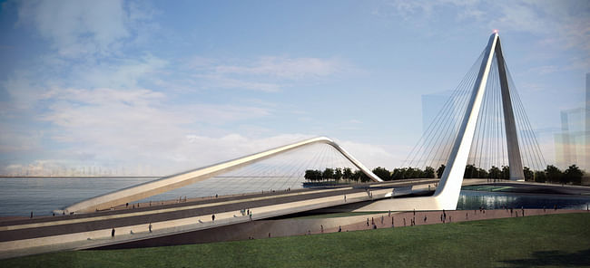 Winner of the Zhuhai Shizimen Bridge Competition: Infinity Loop Bridge by 10 DESIGN + Buro Happold (Image: 10 DESIGN)