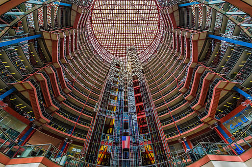 Interior of Chicago's Thompson Center, one of several event sites of the newly-commenced Chicago Architecture Biennial. Photo: Mobilus In Mobili/Flickr (CC BY 2.0 Deed)