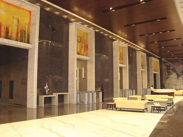 Lobby feature wall