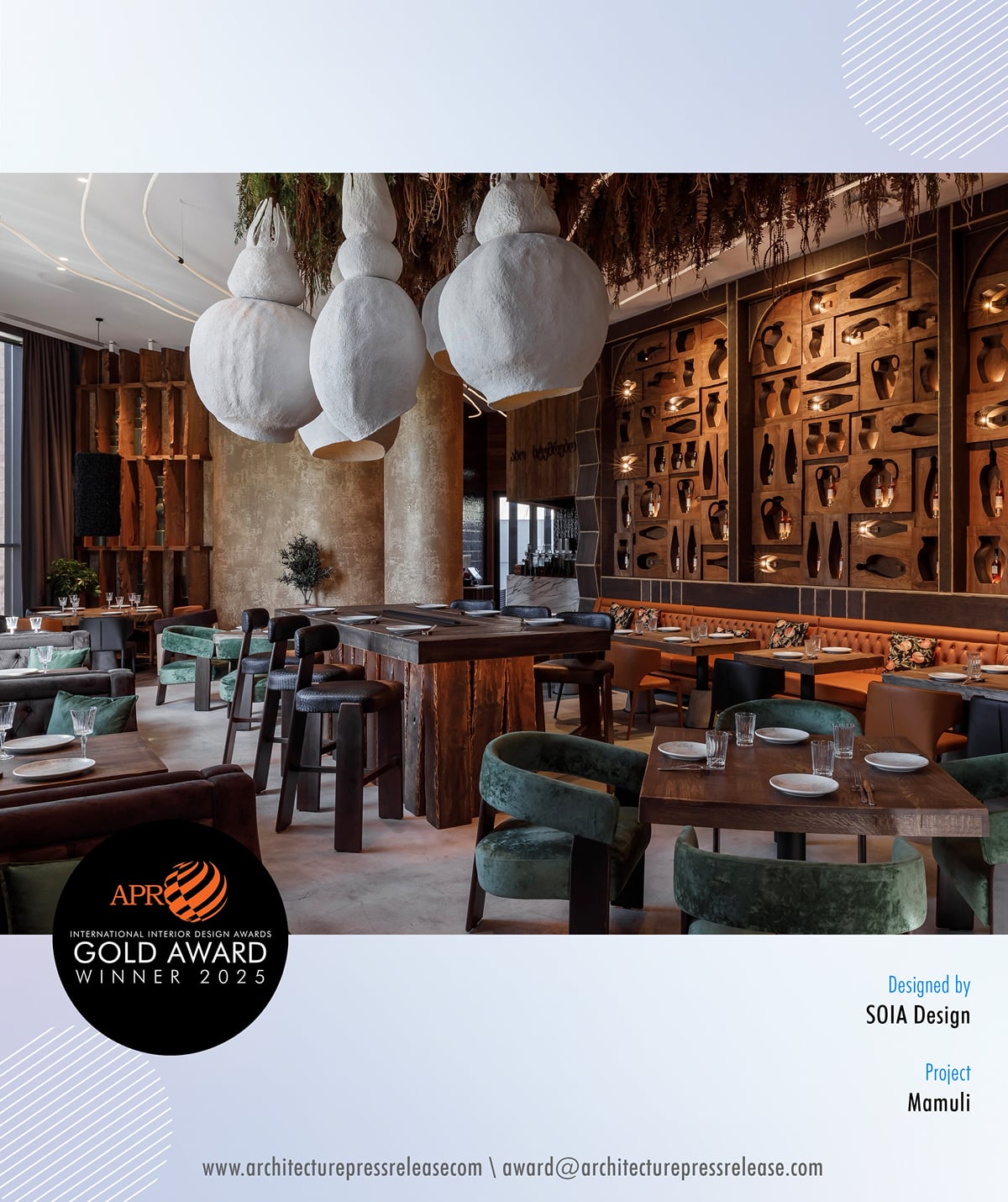 APR IID Awards Gold Winner | Restaurant Interior Built | SOIA Design ...