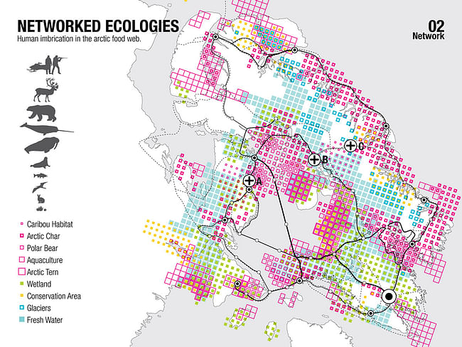 Holcim Gold Award: Regional food-gathering nodes and logistics network, Iqaluit, NU, Canada: Regional ecologies/networked ecologies.