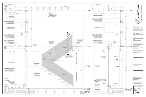 Stair sections and details.