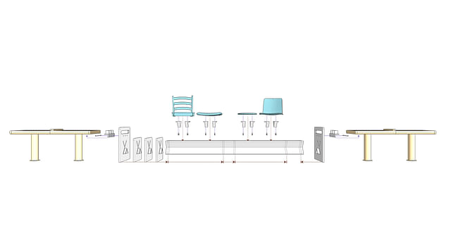 Long bench. Image courtesy O&O Studio and REhyphenation