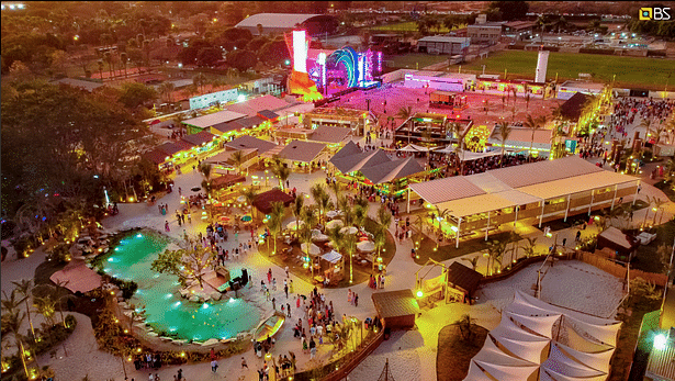 top view of the festival