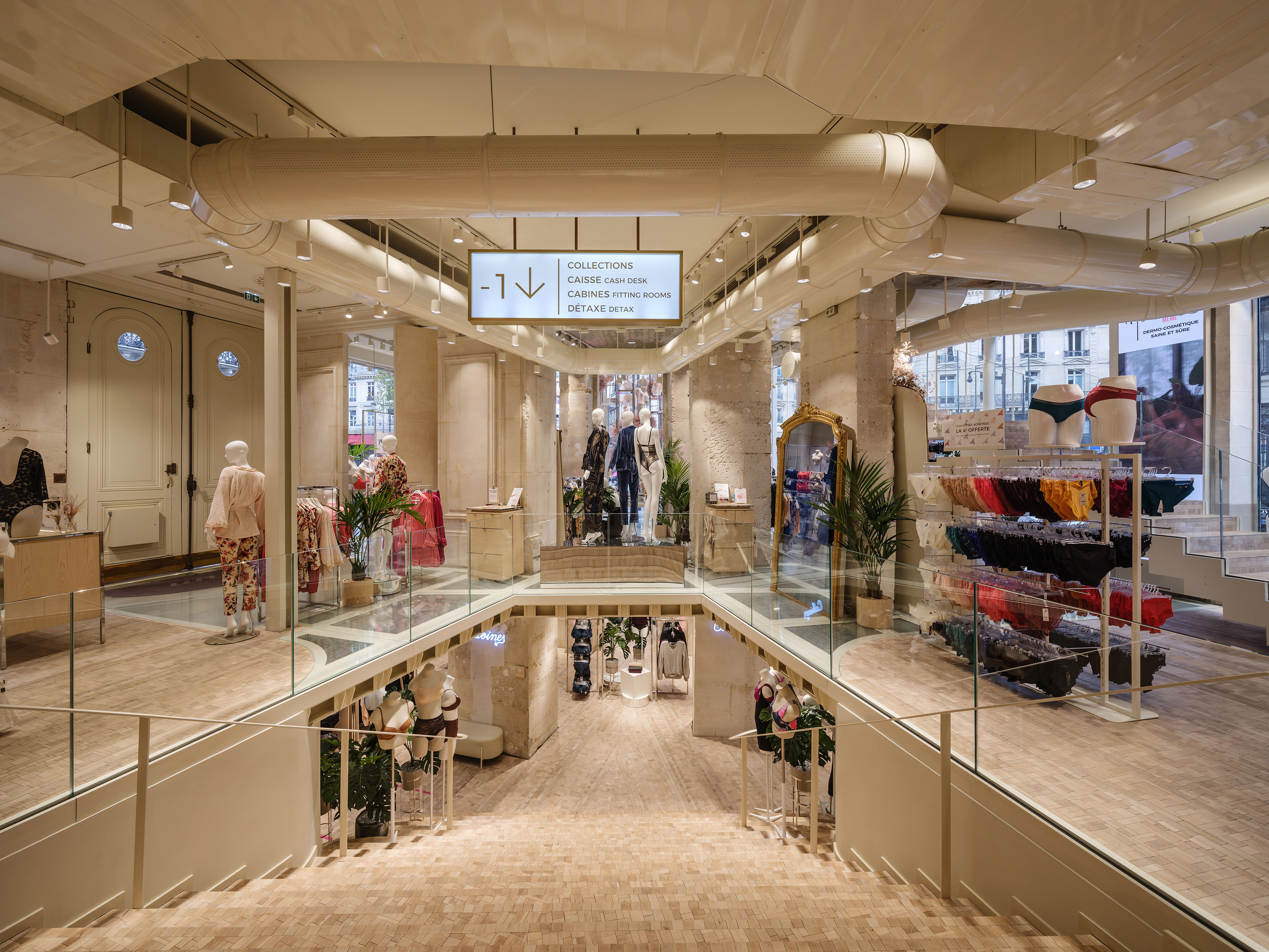 MVRDV designed lingerie store in Paris uses transparent glass