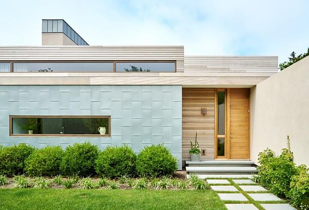 Mahogany rain screen exterior w/ zinc details. Joshua McHugh Photography