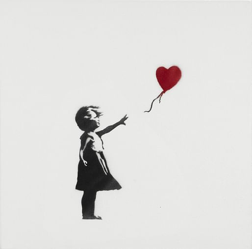 Image: GIRL AND BALLOON, 2003. Via Lazinc