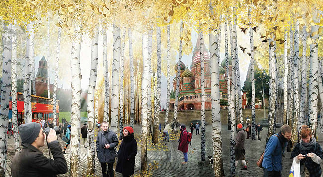 Entrance from the Red Square. First-place entry by Diller Scofidio + Renfro