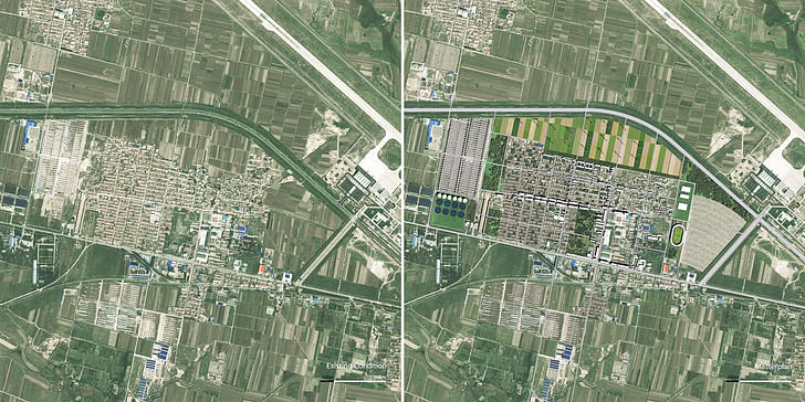 Before-and-after master plan. Image credit and courtesy of Dingliang Yang.