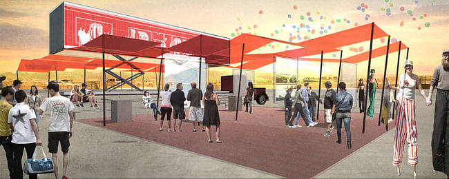 Rendering of Circus for Construction: WWStorefront Official Selection by The Spectacle Syndicate. Image courtesy of The Spectacle Syndicate.