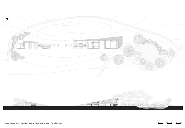 Site plan - Flint House in Buckinghamshire by Skene Catling De La Peña. Image courtesy of RIBA House of the Year award.