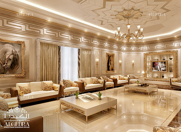 Luxury modern majlis design in Dubai