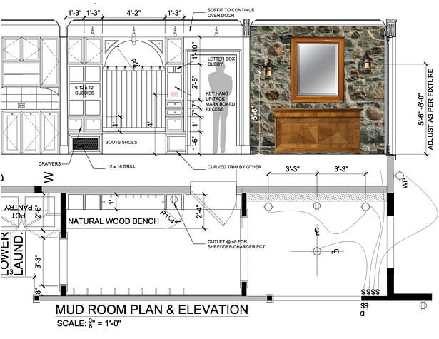 MUDROOM PLAN & ELEVATION