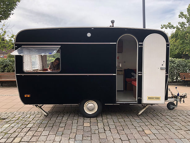 Built rolling architecture/municipal office spray with black powder by a local company