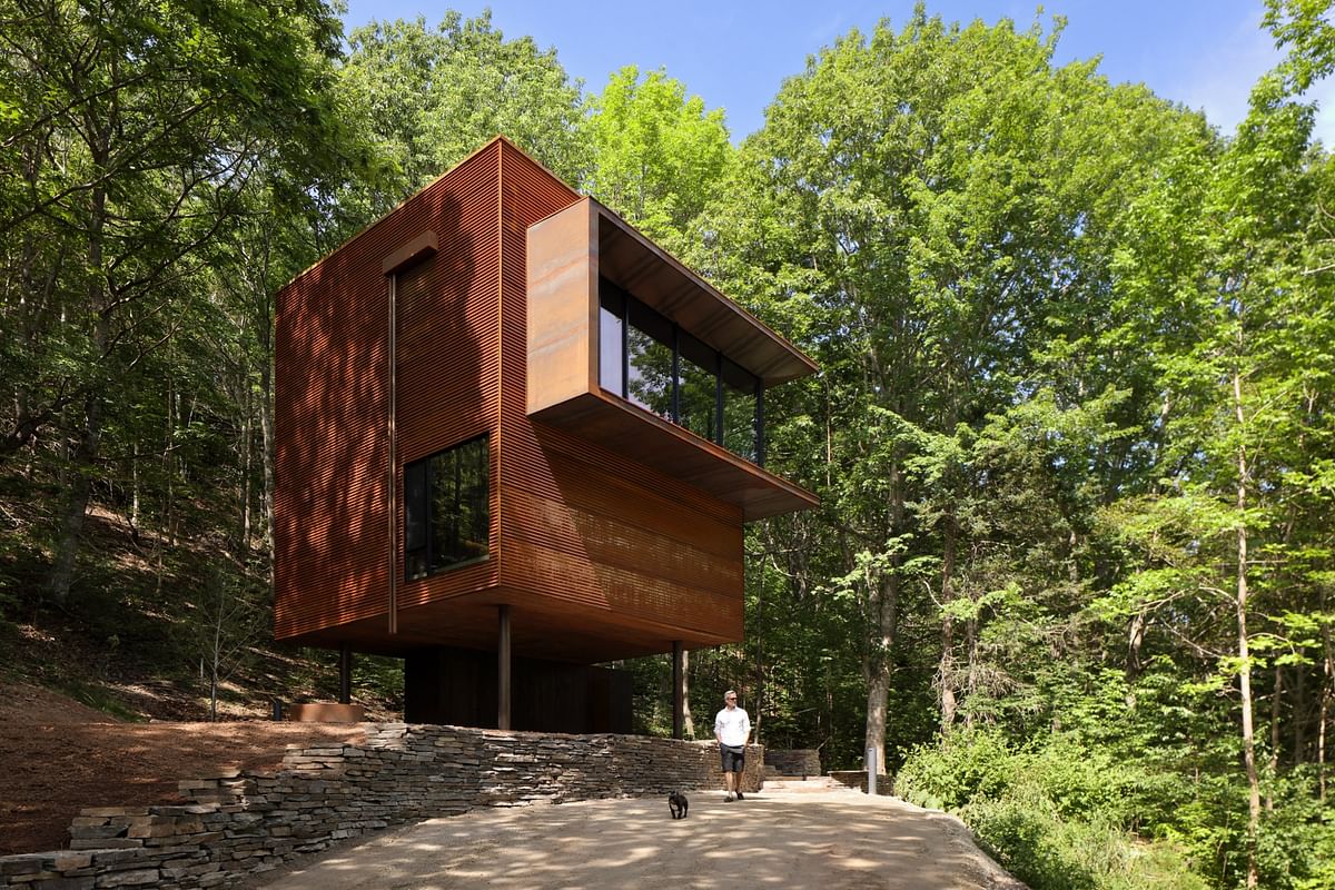 Inside a ‘meditative’ Nova Scotia forest retreat by Omar Gandhi Architects