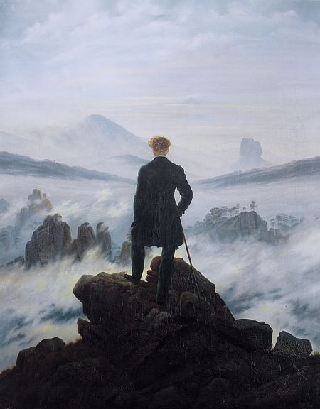 Caspar David Friedrich. Wanderer above the Sea of Fog, 1818.