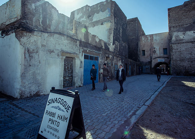 Jewish Quarter of Essaouira, Morocco. A road in the Jewish Quarter towards the historic Haim Pinto Synagogue, 2017. Photo: Amine Bennour
