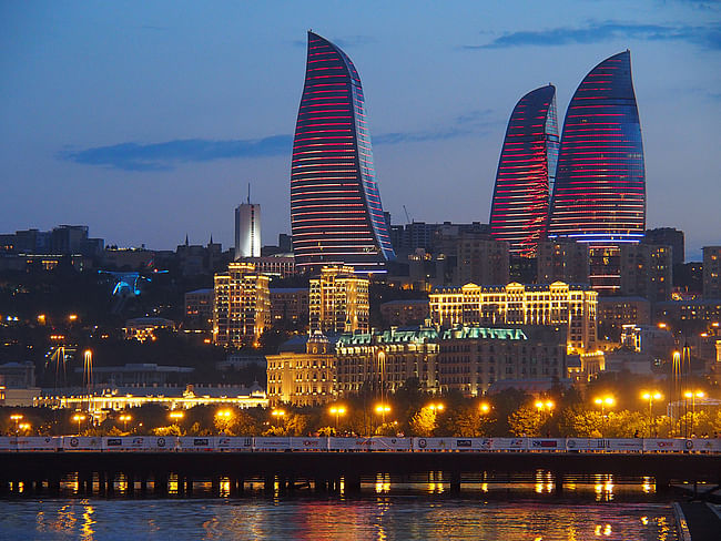 6. Flame Towers (Baku, Azerbaijan) by HOK. Photo © Birgitte Riber Hald.