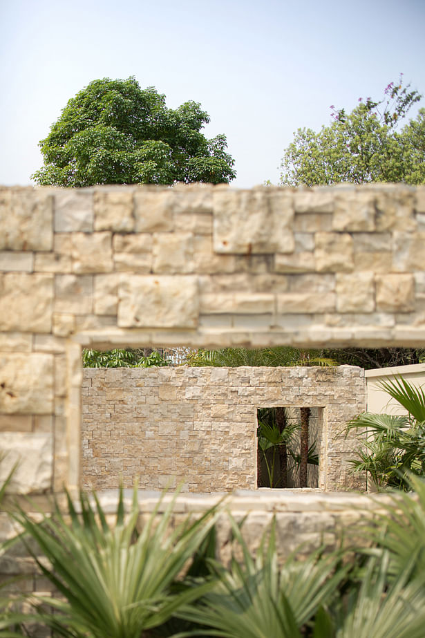 The courtyard of the villa