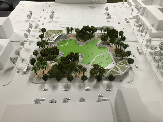 A model of the park proposal by AECOM. Credit: AECOM via City of Los Angeles