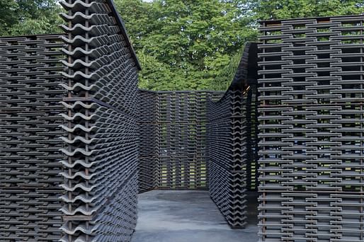 Serpentine Pavilion 2018, designed by Frida Escobedo, Serpentine Gallery, London (15 June – 7 October 2018) © Frida Escobedo, Taller de Arquitectura, Photo © 2018 Iwan Baan.